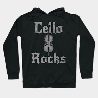 Cello Rocks, Cellist Heavy Rock Musician Hoodie